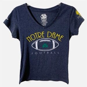 The Shirt Norte Dame ☘️ Football 🏈 V-Neck Short Sleeve Graphic Tee Shirt